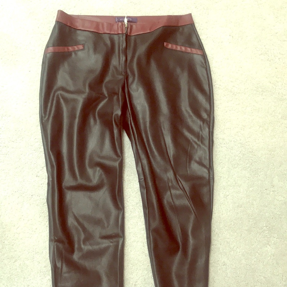 Mango leather pants